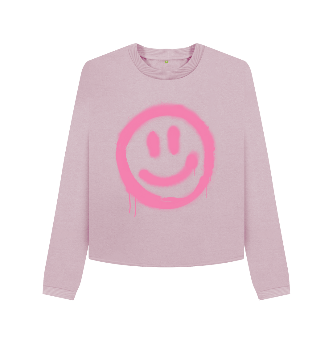 Mauve Printed Boxy Jumpers Front