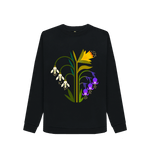 Black Printed Sweater Front