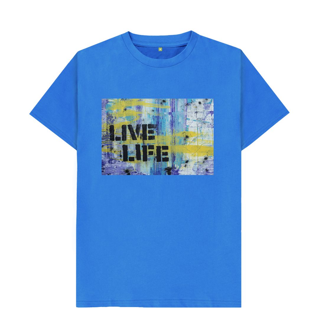 Bright Blue Love To Live Life Tee