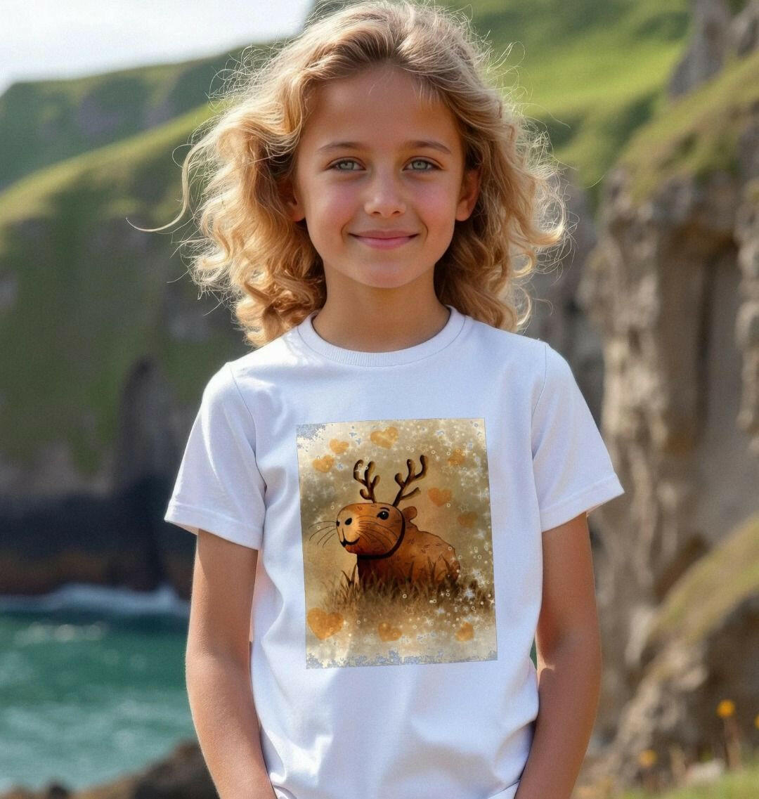 Capybara and Swagger logo t-shirt showcasing unique wildlife design, perfect for animal lovers and casual fashion enthusiasts.