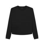 Black Printed Boxy Jumpers Front