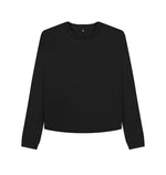 Black Plain Boxy Jumper