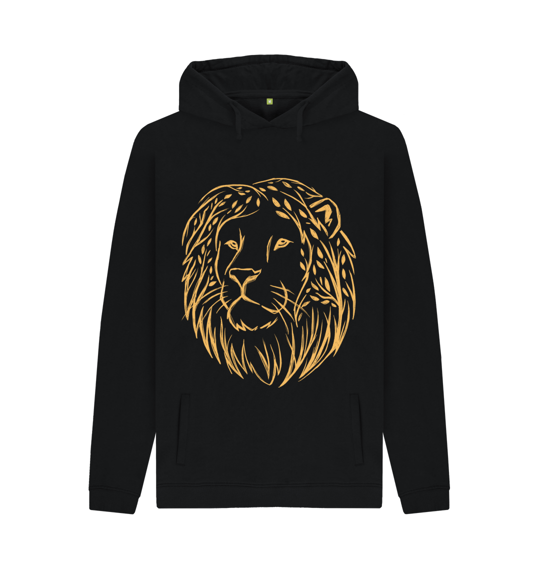 Black Printed Hoody Front