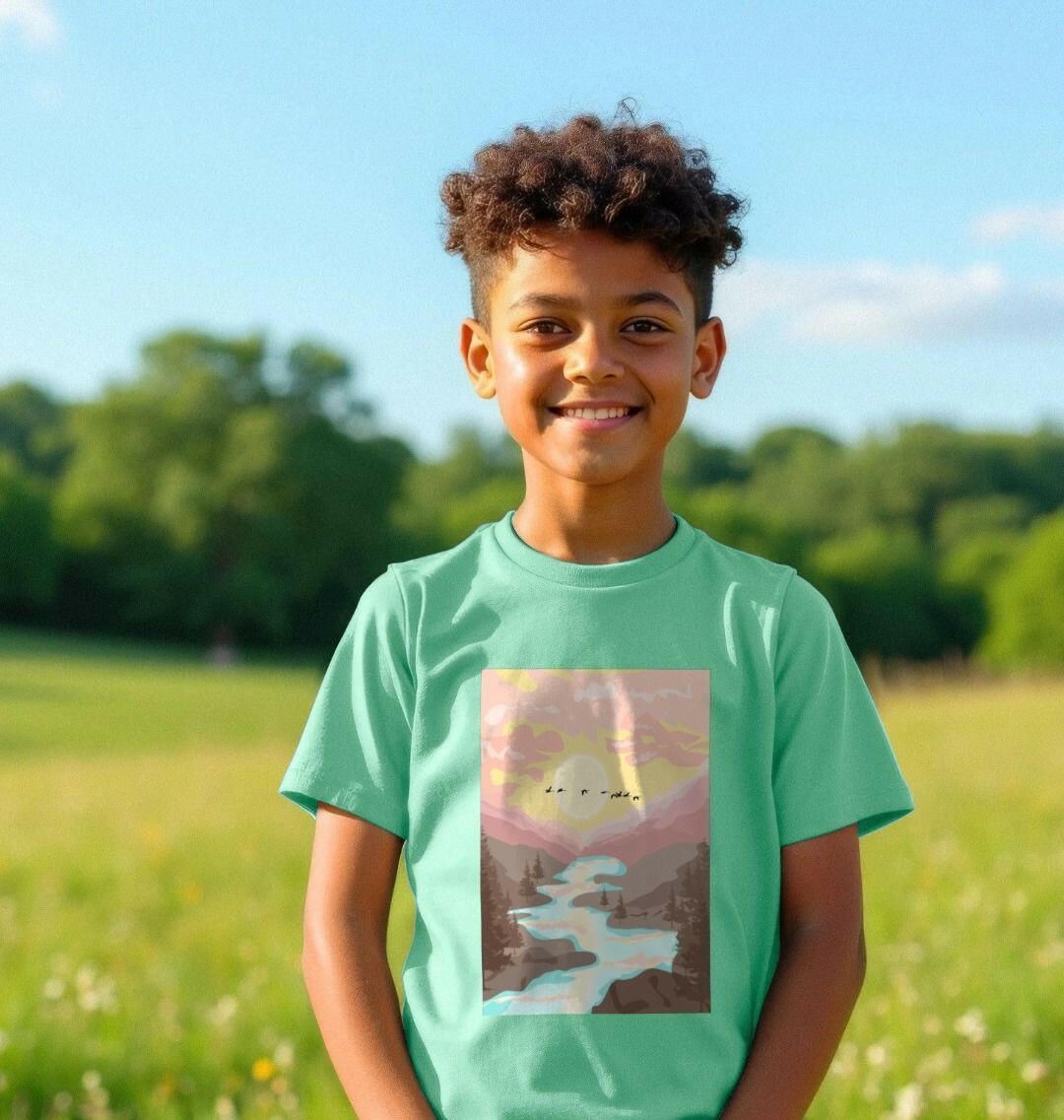 Stylish Mountains Tee showcasing modern swagger with a bold mountain design for outdoor enthusiasts