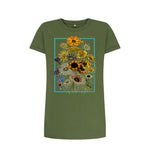 Khaki Wild Flowers Tee Dress