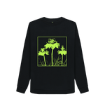 Black Printed Sweater Front
