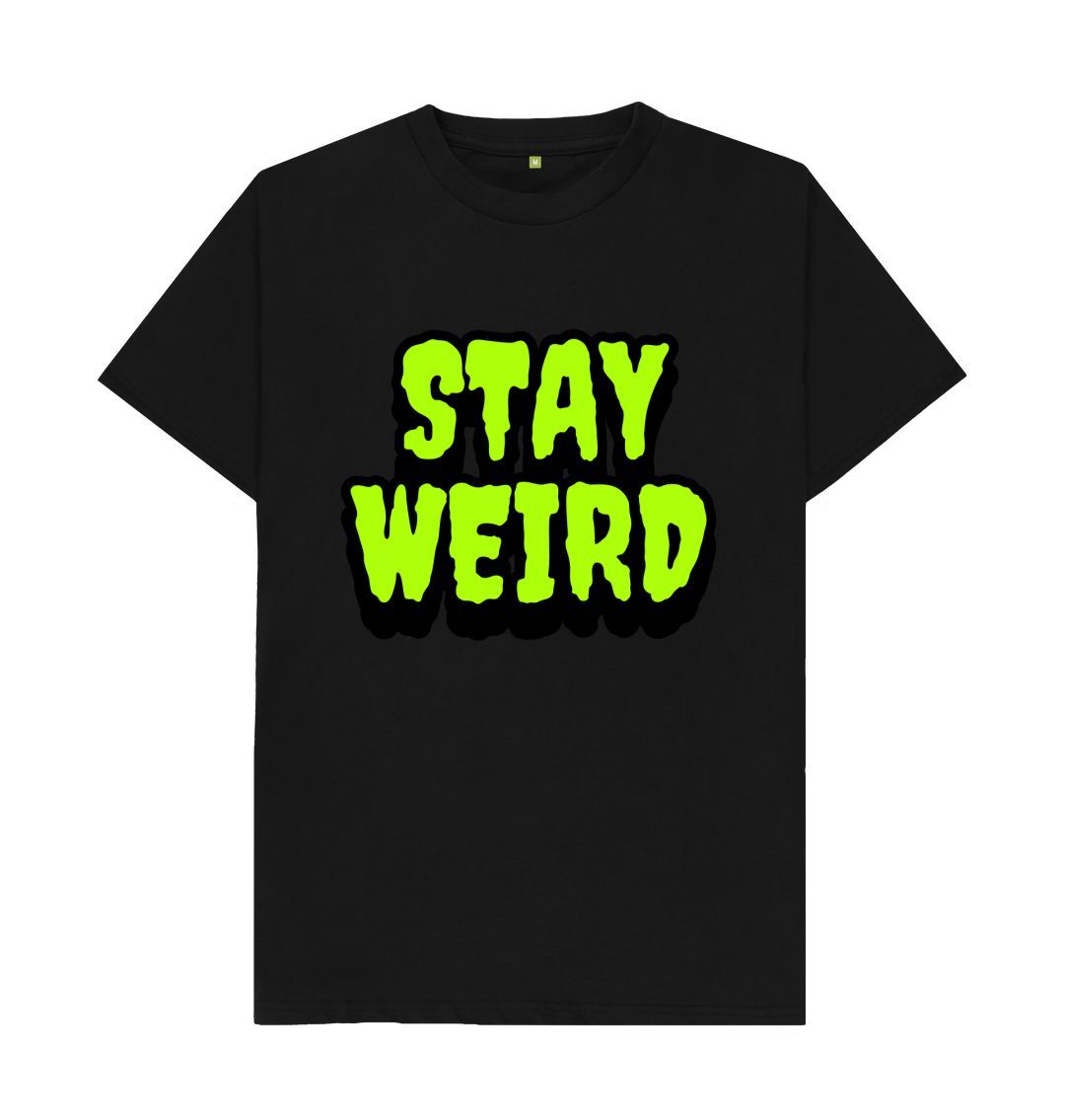 Black Tye Dye Stay Weird Tee