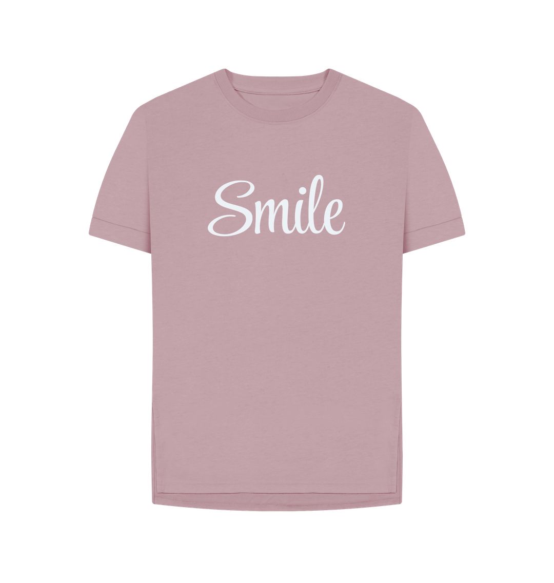 Mauve Smile Relaxed Fit Tee