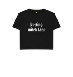 Black Resting Witch Face Boxy Tee