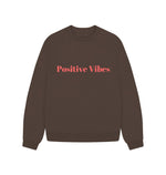 Chocolate Positive Vibes Oversized Juimper