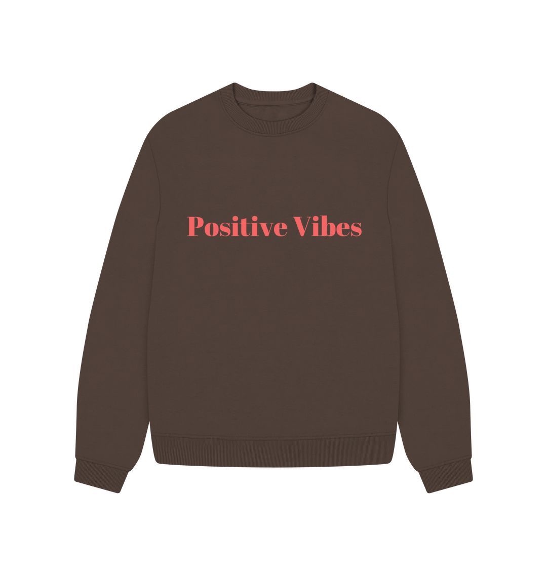 Chocolate Positive Vibes Oversized Juimper