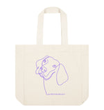 Natural Purple Dog Shopper Tote