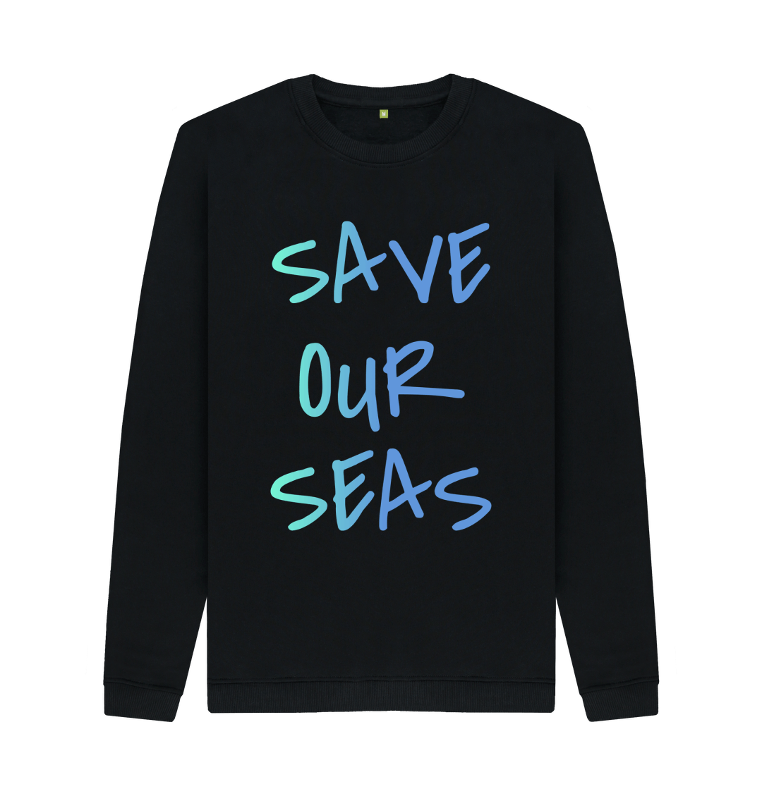 Black Printed Sweater Front