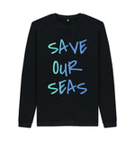 Black Save Our Seas Crew Neck Jumper