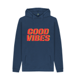 Navy Printed Hoody Front
