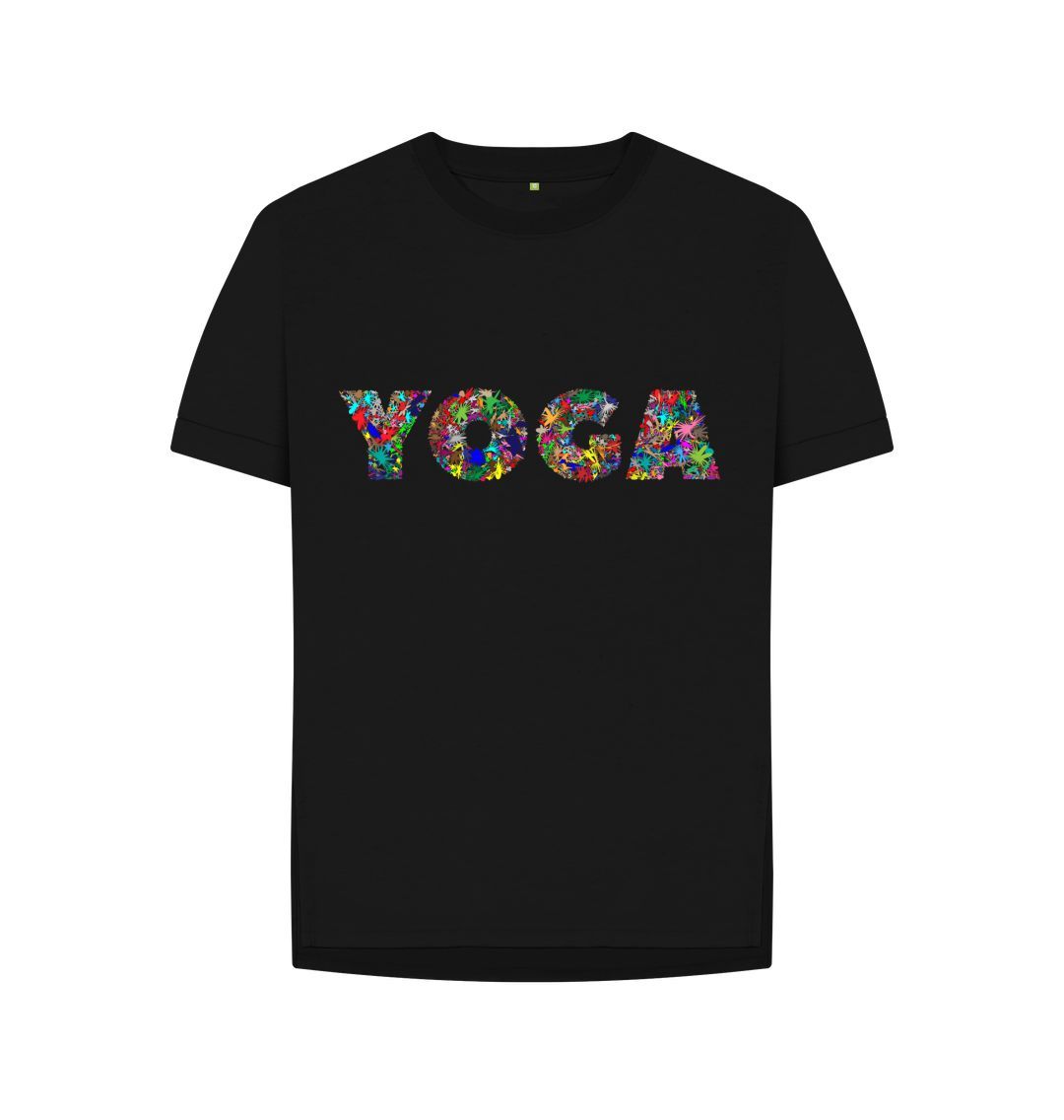 Black Yoga Relaxed Fit Tee