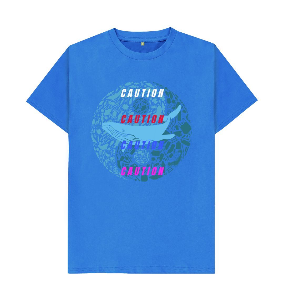 Bright Blue Plastic Caution Tee