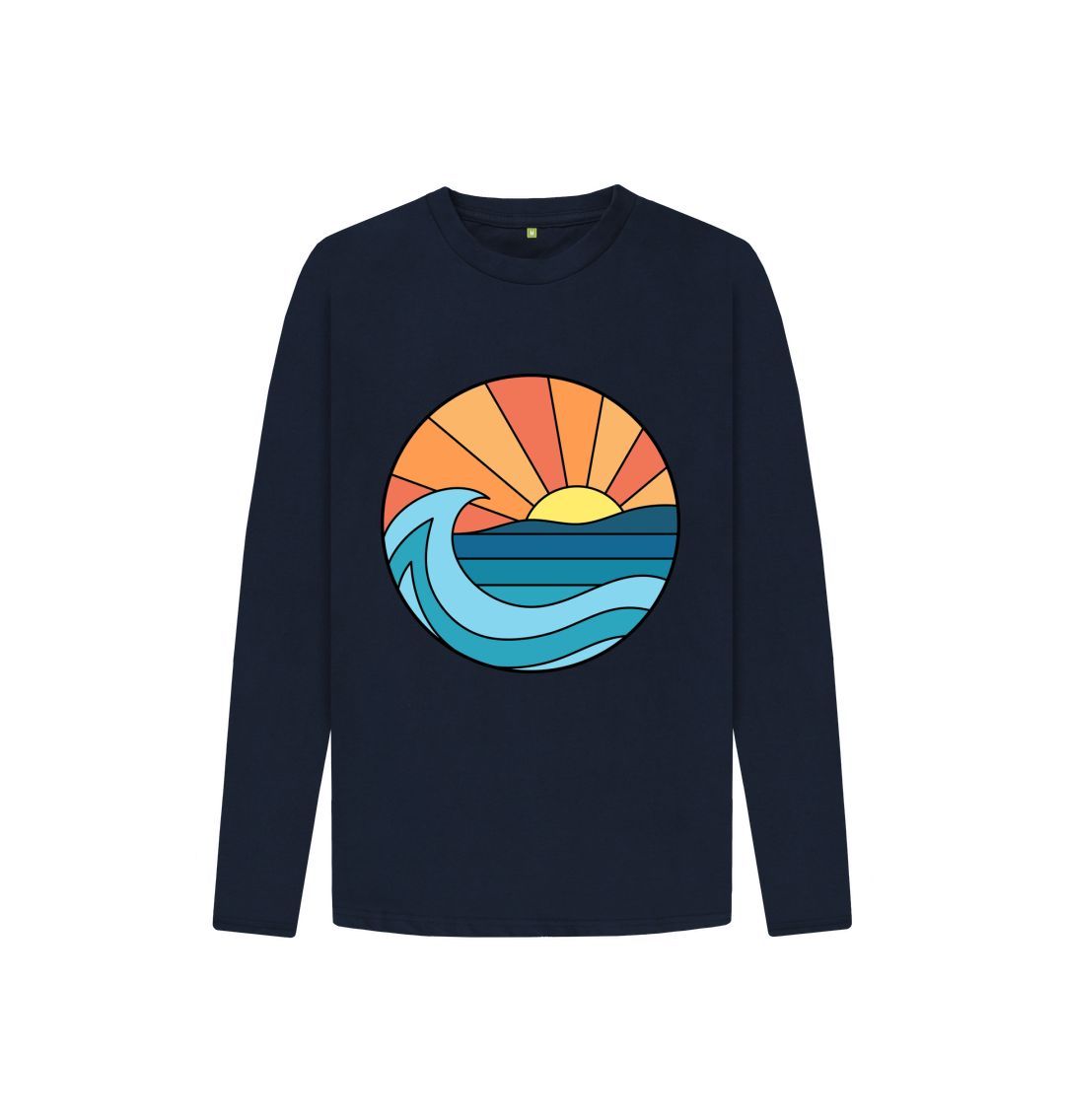 Navy Blue Seaside Long Sleeve Tee