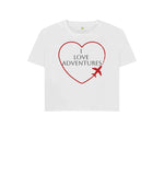 White I Love Adventures Boxy Tee