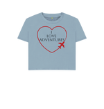 Stone Blue Printed T-shirt Front