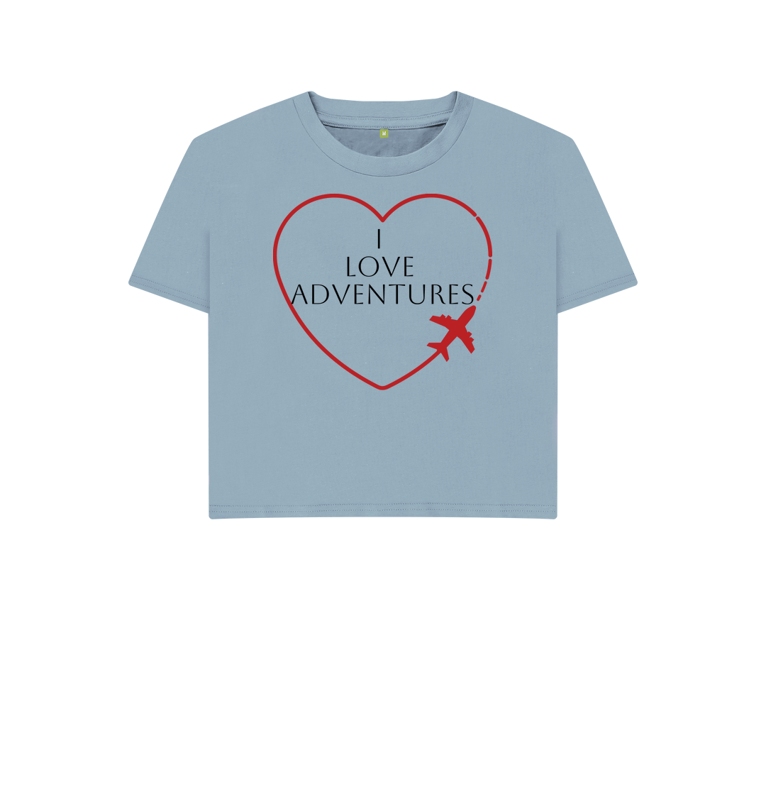 Stone Blue Printed T-shirt Front