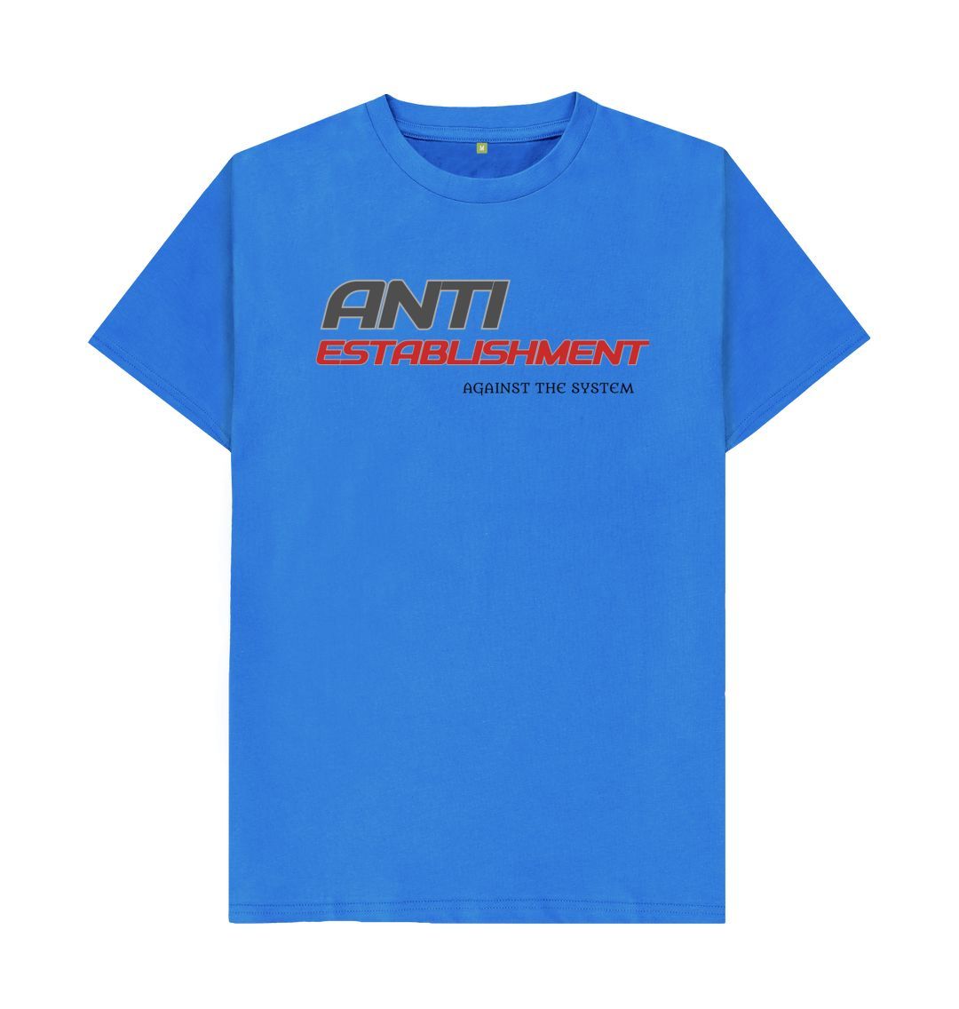 Bright Blue Anti-Establishment Tee