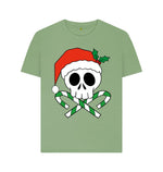 Sage Skeleton Santa Tee