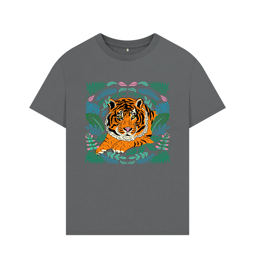 Slate Grey Tiger Oversized Tee