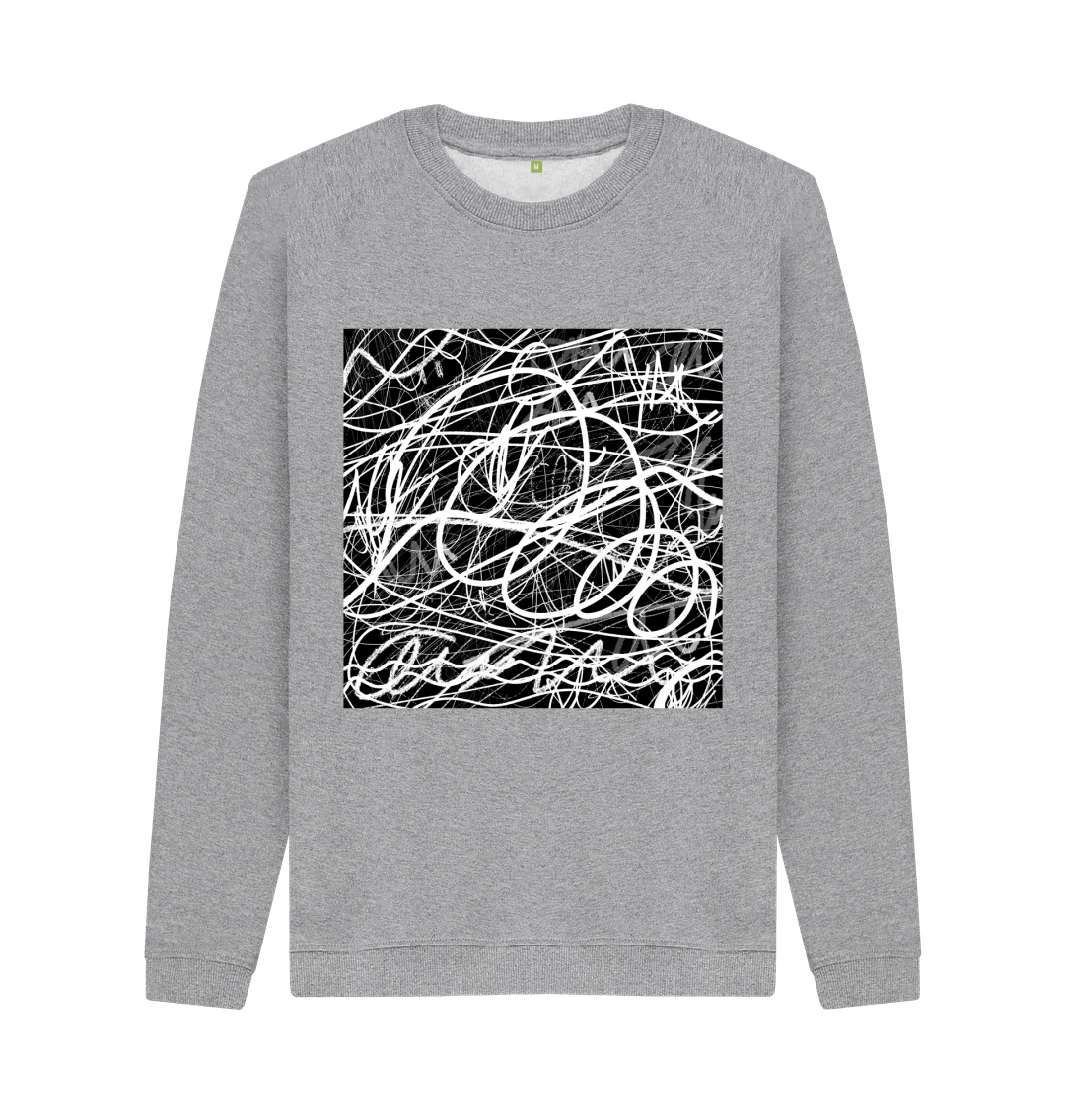 Light Heather Printed Sweater Front