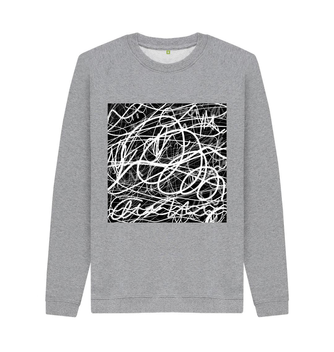 Light Heather Scribble Crew Neck Jumper