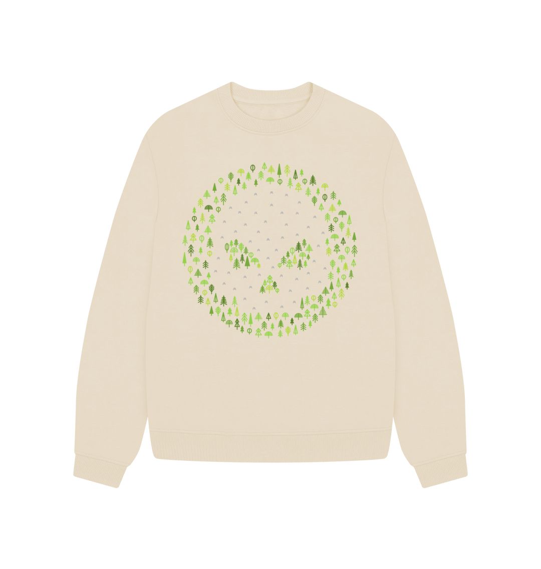 Oat Face Of Trees Oversized Jumper