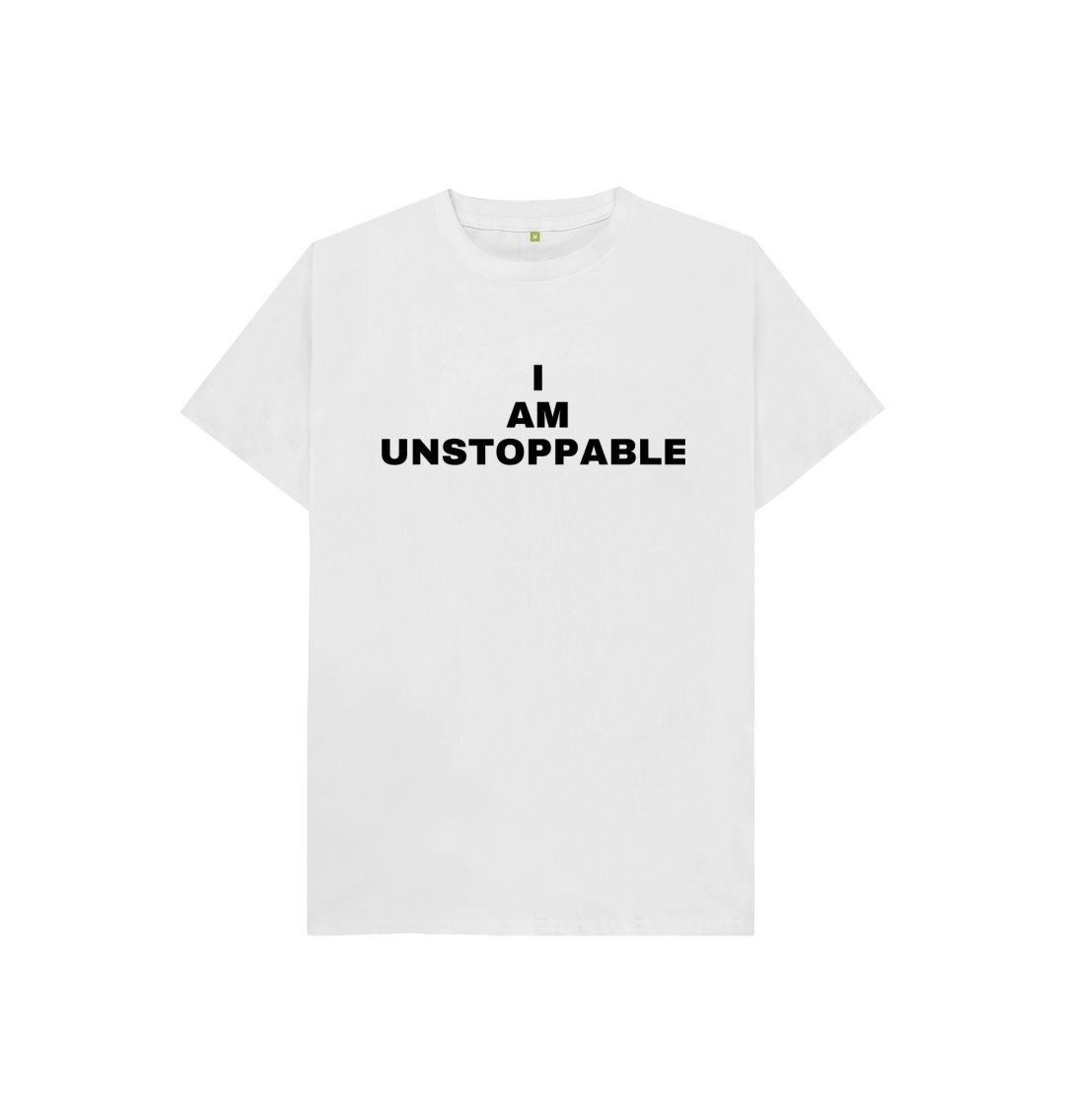 White I Am Unstoppable Tee