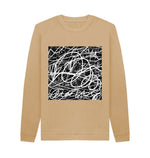 Sand Scribble Crew Neck Jumper