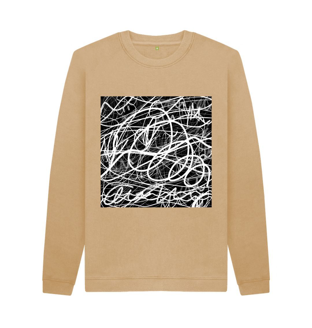 Sand Scribble Crew Neck Jumper