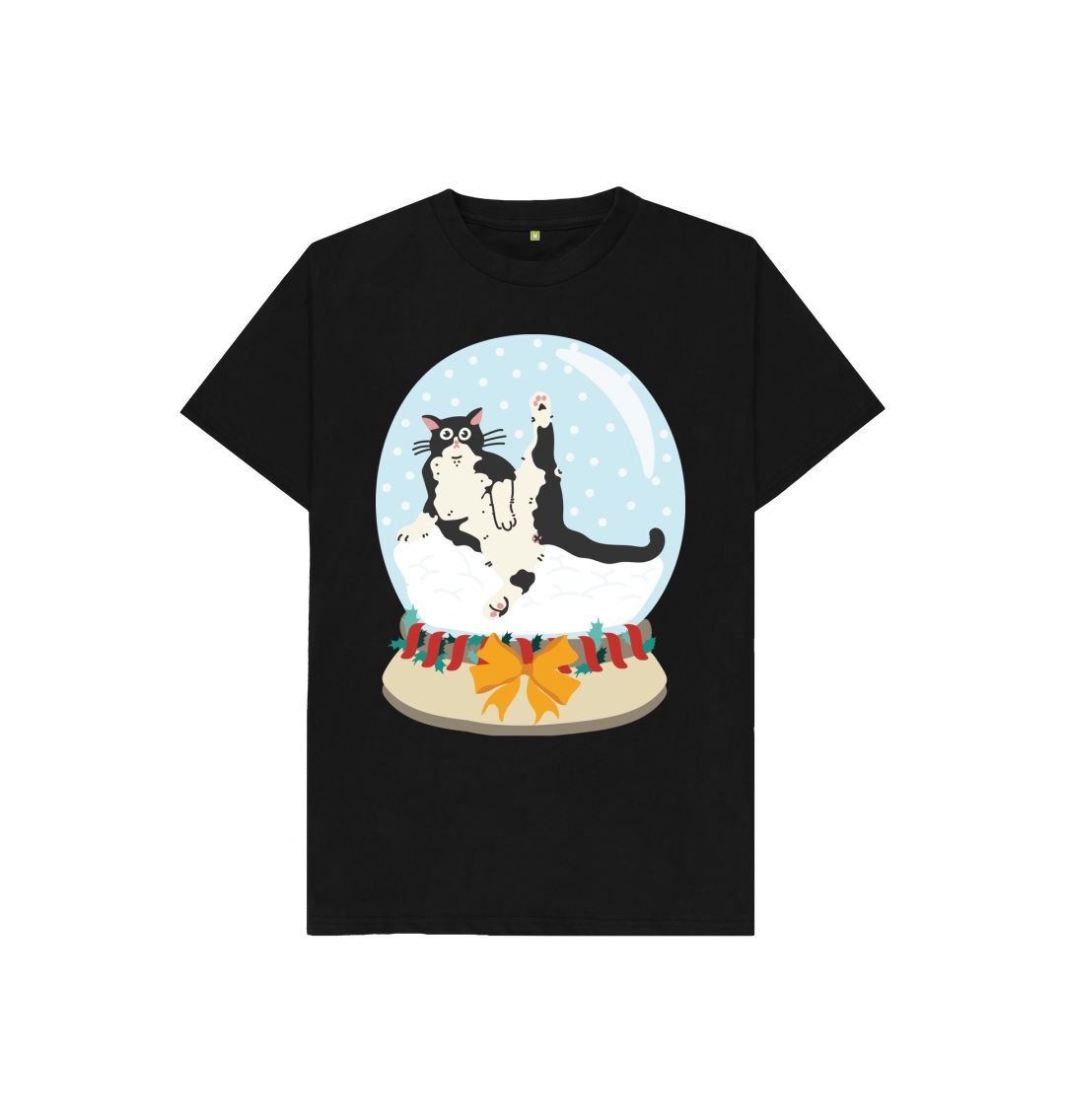 Black Cat Snow Globe Tee