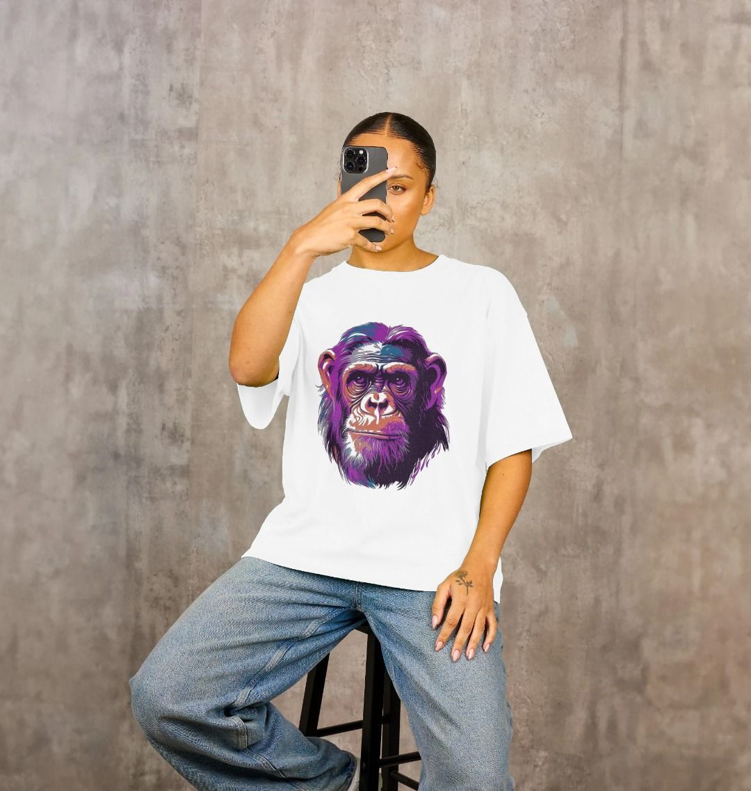 Purple Chimp Oversized Tee