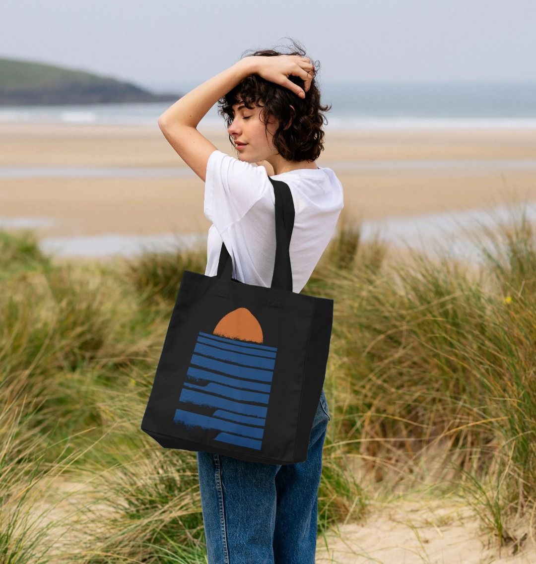 Sunset And Waves Shopper Tote