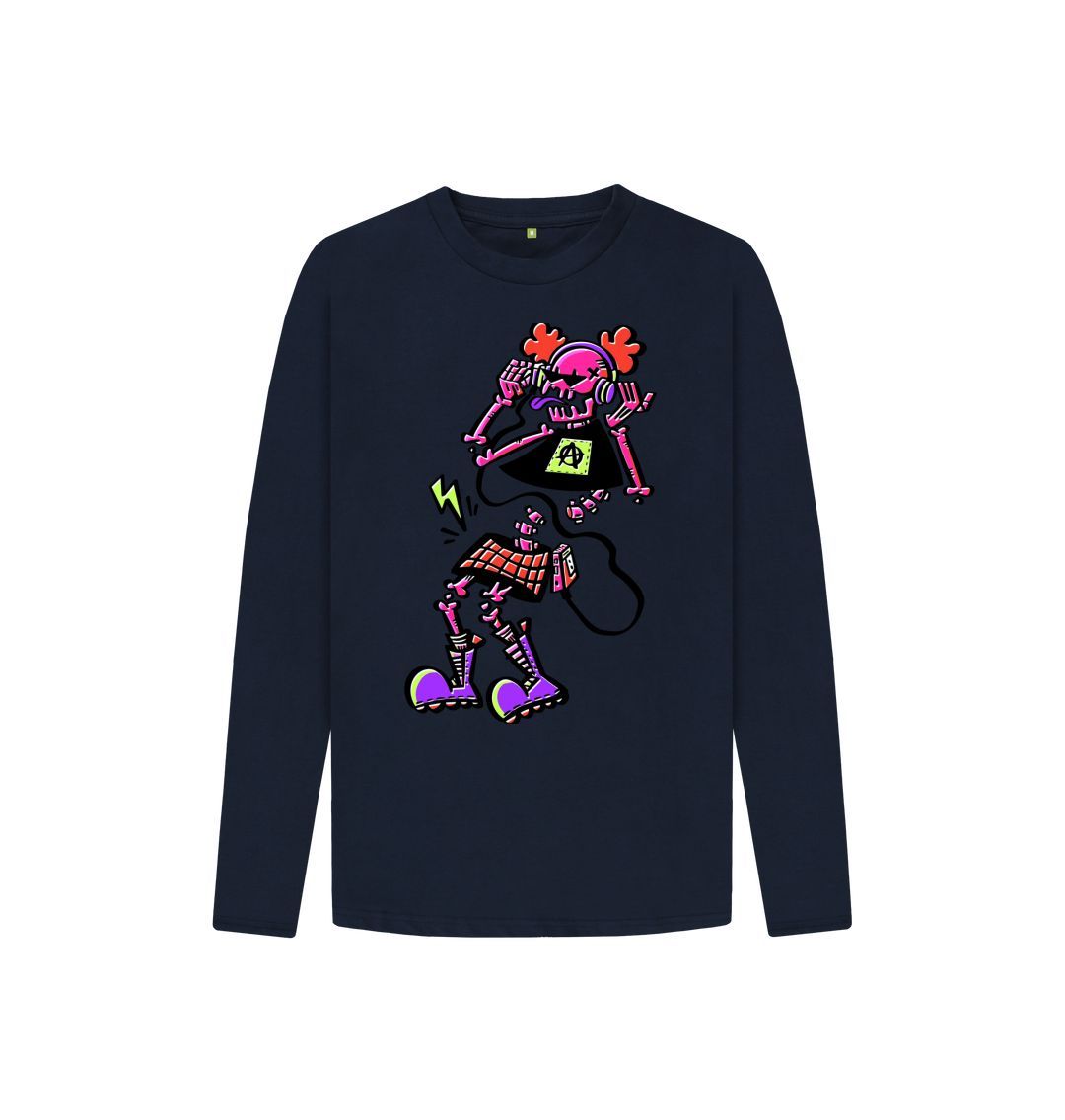 Navy Blue Music and Funk Long Sleeve Tee