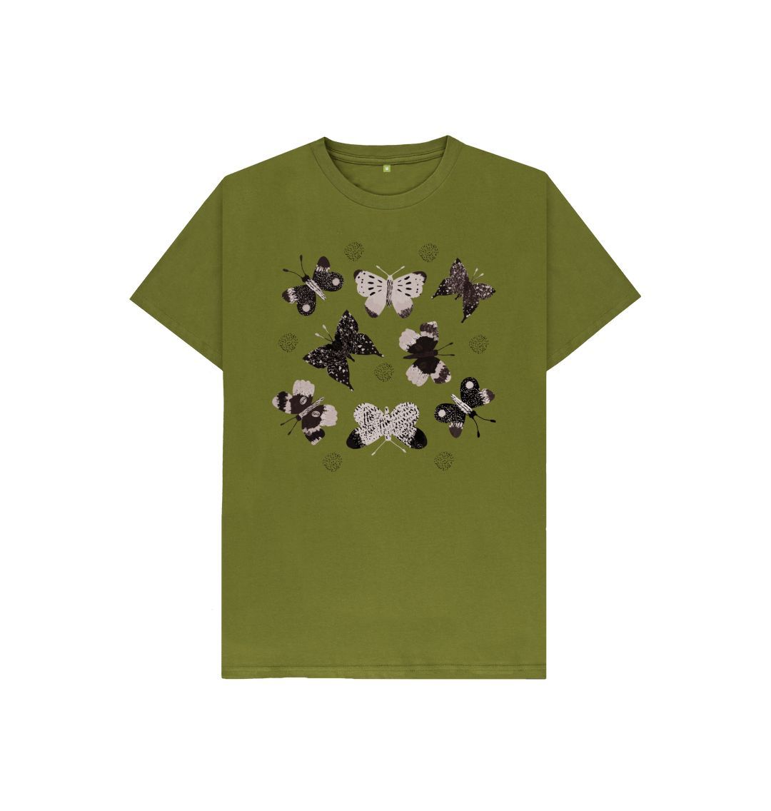 Moss Green Moths Tee