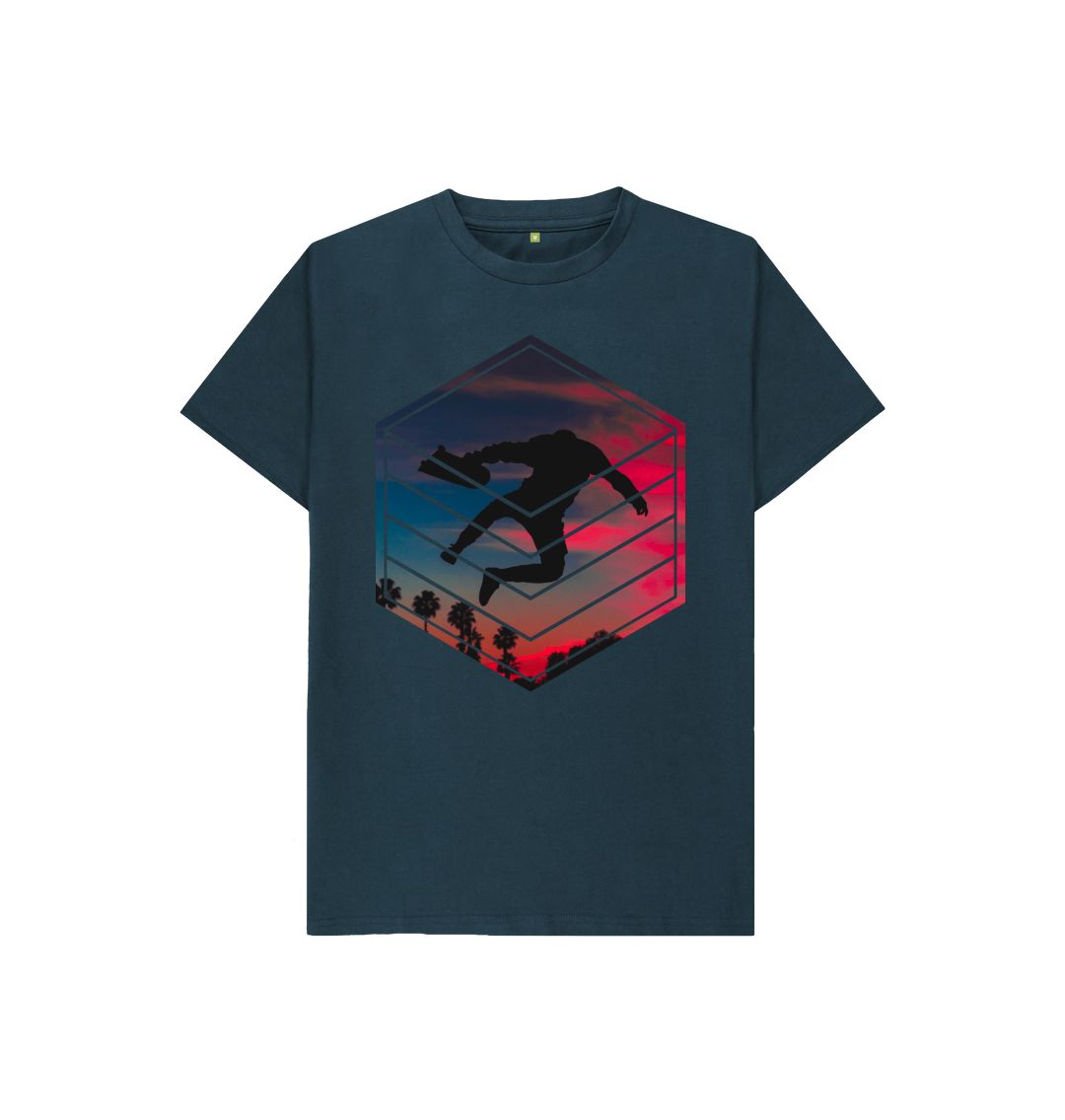 Denim Blue Skate in the air  Tee