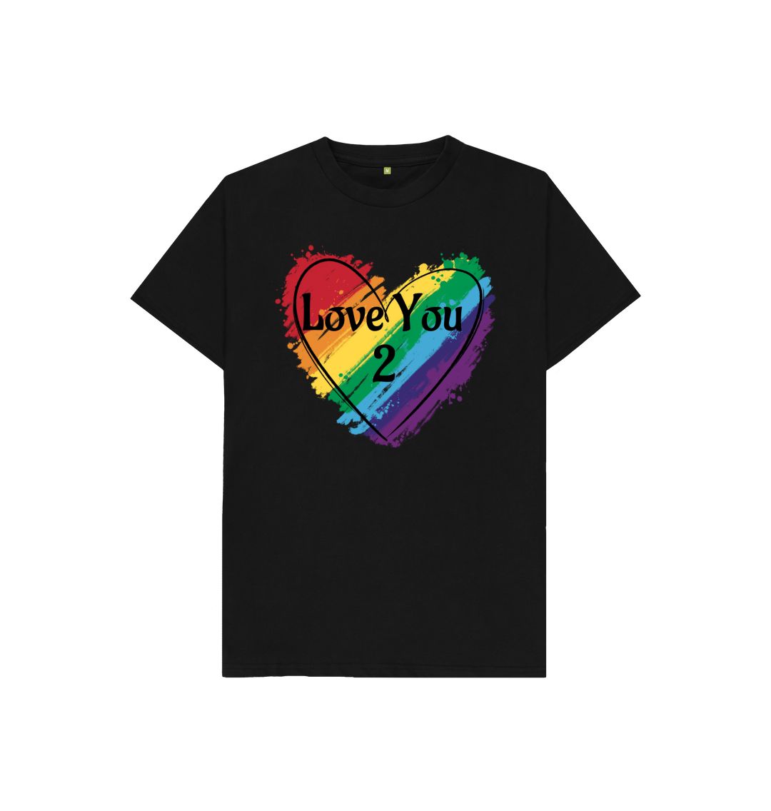 Black Love You 2 Kids Tee