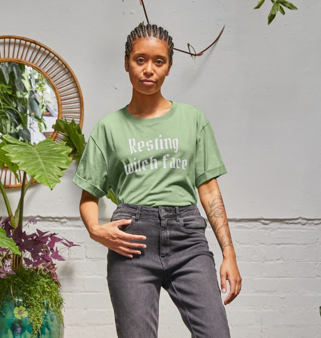 Relaxed Fit Resting Witch Face Tee