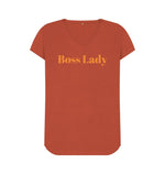 Rust Boss Lady V-Neck Tee