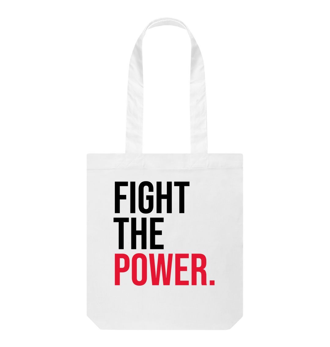 White Fight The Power Tote