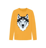 Mustard Wolf Long Sleeve Tee