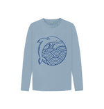 Stone Blue Dolphin Long Sleeve Tee