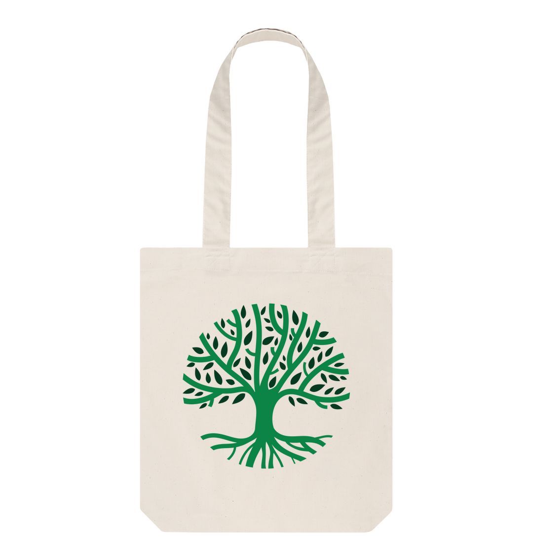 Natural Green Tree Tote