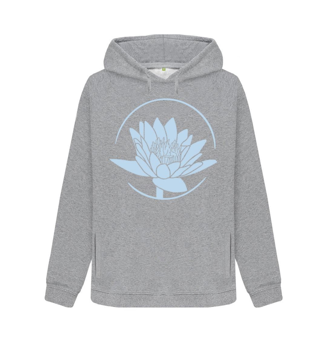 Light Heather Blue Lotus Hoody