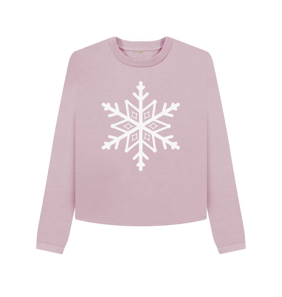 Mauve Snowflake Boxy Jumper