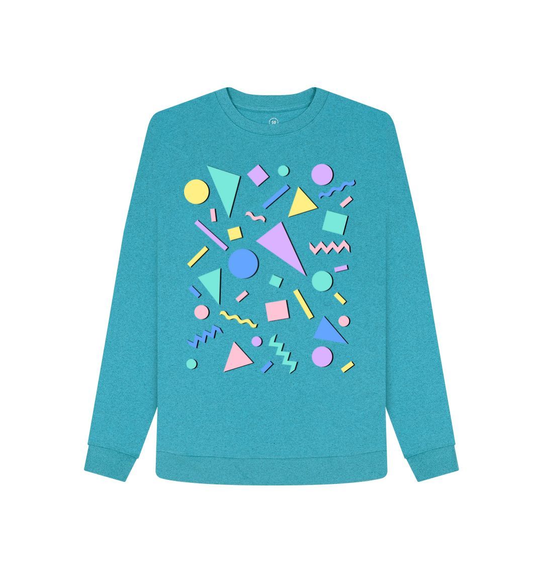 Ocean Blue Shapes Mania Remill Sweatshirt